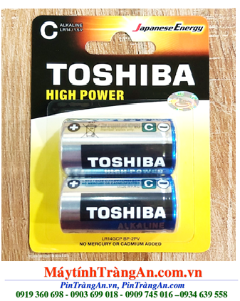 Toshiba LR14GCP-BP2, Pin trung C 1.5v Alkaline Toshiba LR14GCP-BP2 chính hãng /Loại vỉ 2viên